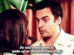 Do you really want to wake up to this_New Girl Season 3 Premiere Nick Jess