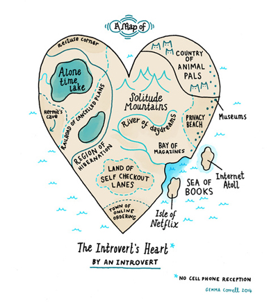 A Map of the Introvert's Heart by Gemma Correll_enlarged image