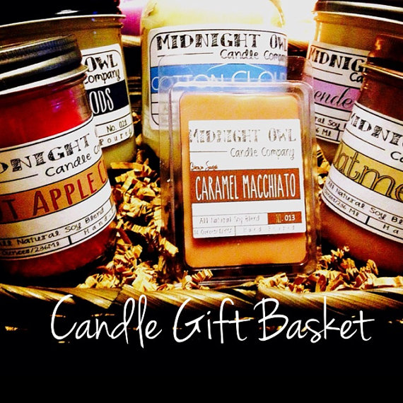 Candle gift basket