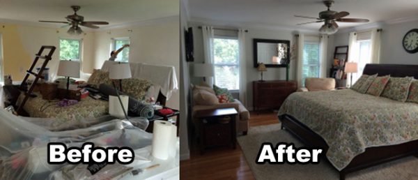 Room before and after