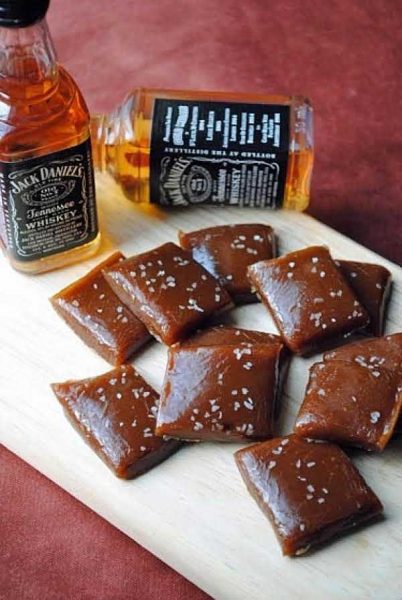 Salted Whiskey Caramels by Just A Pinch