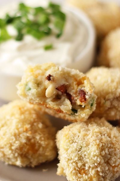 Loaded Leftover Mashed Potato Balls by Handle the Heat