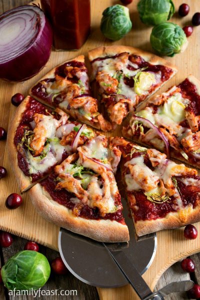 Cranberry Barbecue Turkey Pizza by A Family Feast
