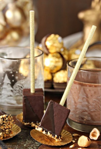 Hazelnut Hot Chocolate on a Stick | SugarHero
