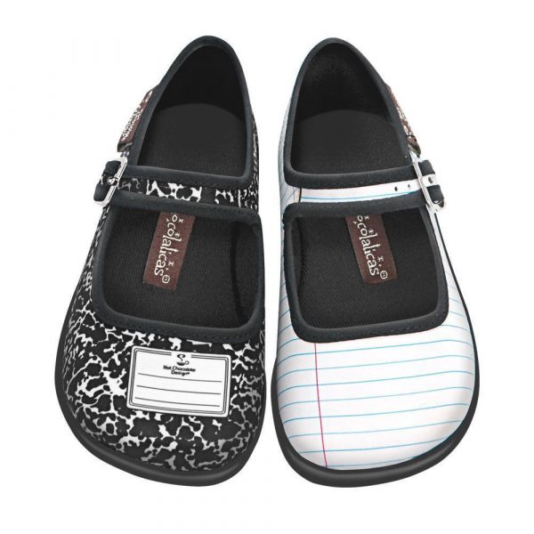 Notebook Girls Mary Jane Flats by Hot Chocolate Design